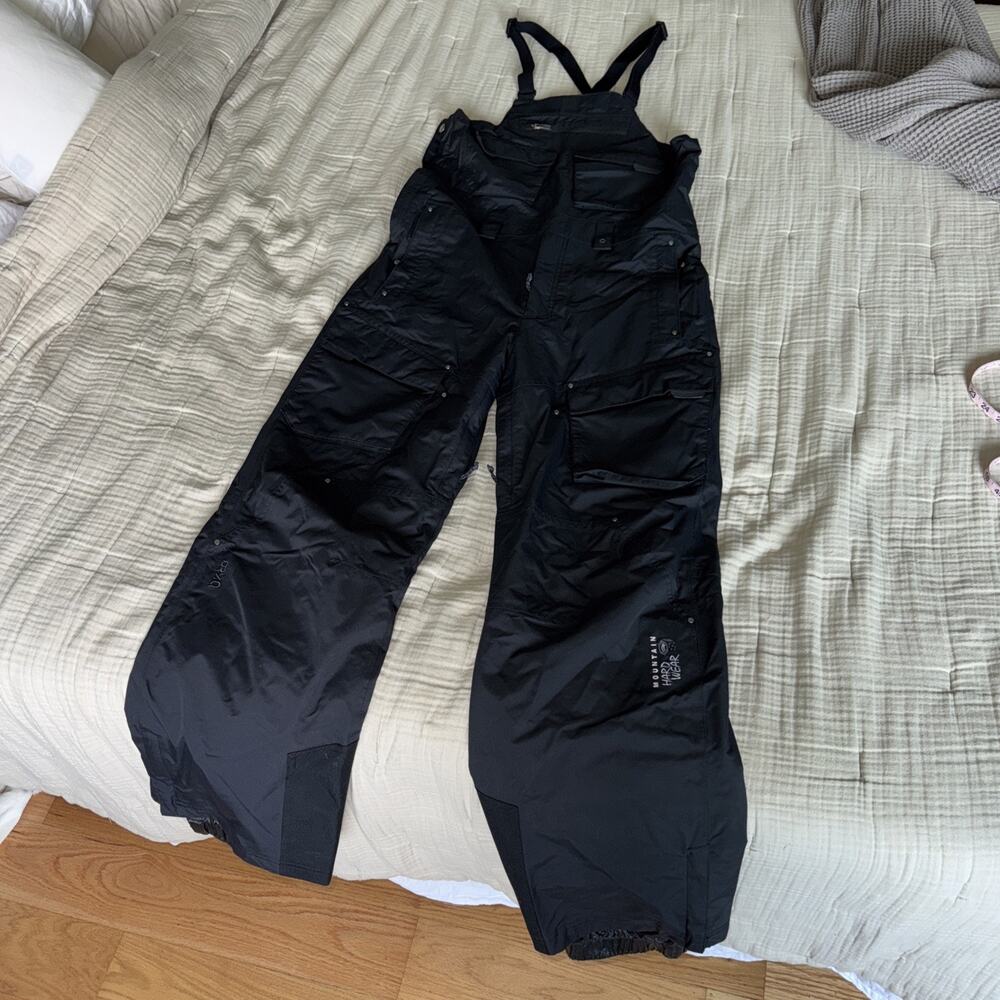 Mountain Hardwear Mens Black Size S Overall Snow Pants